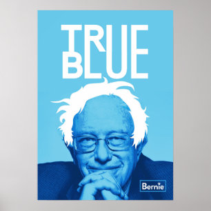 Bernie-Sandpapierschleifmaschinen "wahres blaues" Poster