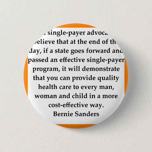 Bernie-Sandpapierschleifmaschinezitat Button (Vorderseite)
