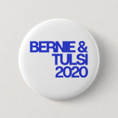 Bernie & Tulsi Round Button 2020 (Vorderseite)