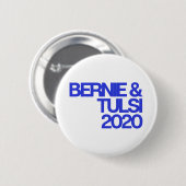 Bernie & Tulsi Round Button 2020 (Vorne & Hinten)