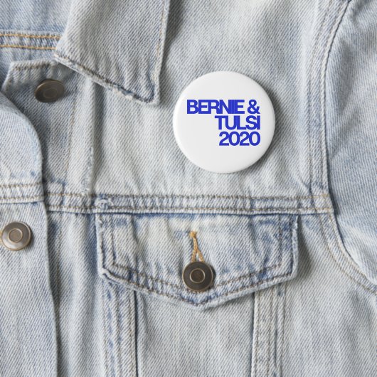 Bernie & Tulsi Round Button 2020 (Beispiel)