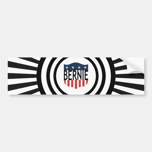 BERNIE US Flagge Autoaufkleber (Vorne)