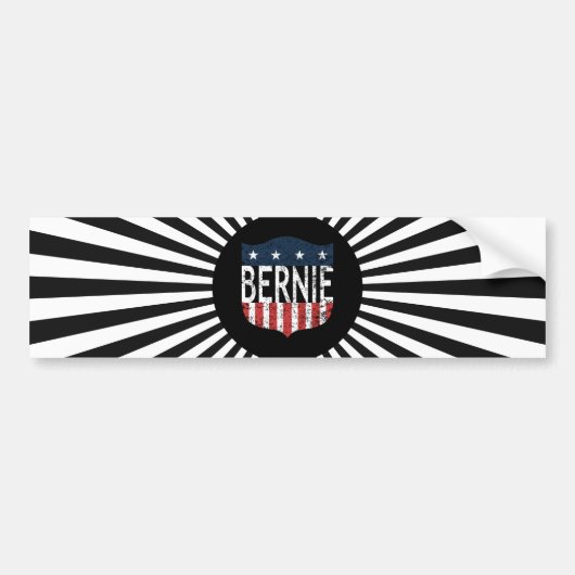 BERNIE US Flagge Autoaufkleber (Vorne)