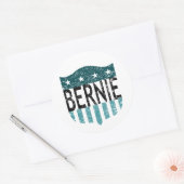 BERNIE US Flagge Runder Aufkleber (Umschlag)