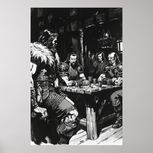 Bernie Wrightson Black Ink Comic Art Style Poster (Vorne)