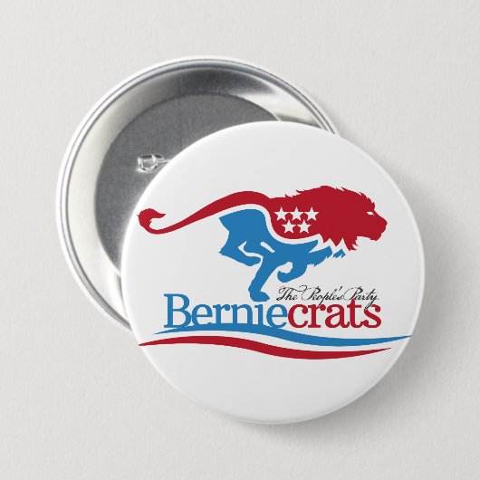 Berniecrats - Logo-Knopf Button (Vorne & Hinten)