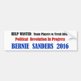 BernieSanders: Politische Revolution auf Weiß Autoaufkleber