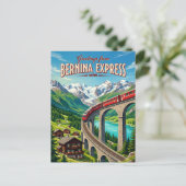 Bernina Express Schweiz Postkarte (Stehend Vorderseite)