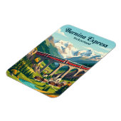 Bernina Express, Schweizer Alpen Schweiz Magnet (Linke Seite)