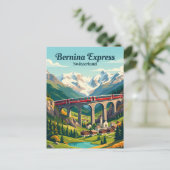 Bernina Express, Schweizer Alpen Schweiz Postkarte (Stehend Vorderseite)