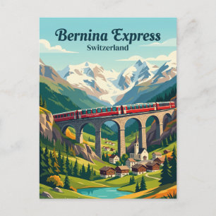 Bernina Express, Schweizer Alpen Schweiz Postkarte