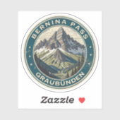 bernina Pass Schwimmen Outdoor Bergpass Aufkleber (Blatt)