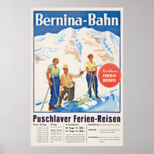 Berninabahn St. Moritz Kanton Graubünden Poster