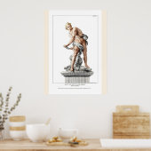 Berninis David in einer Gravur von Nicolas Dorigny Poster (Küche)