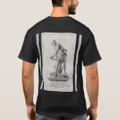 Berninis David in einer Gravur von Nicolas Dorigny T-Shirt (Rückseite)