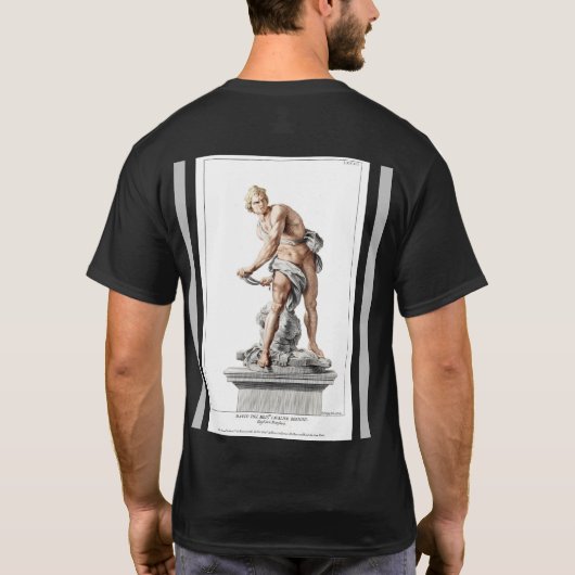Berninis David in einer Gravur von Nicolas Dorigny T-Shirt (Rückseite)