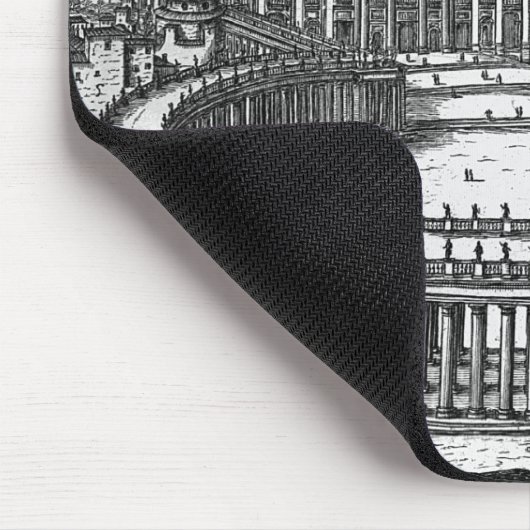 Berninis ursprünglicher Plan für St Peter Quadrat Mousepad (Ecke)