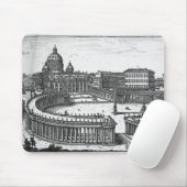 Berninis ursprünglicher Plan für St Peter Quadrat Mousepad (Mit Mouse)