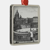 Berninis ursprünglicher Plan für St Peter Quadrat Ornament Aus Metall (Rechts)