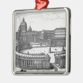 Berninis ursprünglicher Plan für St Peter Quadrat Ornament Aus Metall (Links)