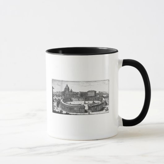 Berninis ursprünglicher Plan für St Peter Quadrat Tasse (Rechts)