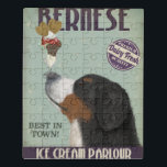 Bernische Eiscreme Puzzle<br><div class="desc">Bernese Eiscreme von FabFunky. Eine Bernese mit Eis auf einer Vintagen Werbung. | 191928D</div>