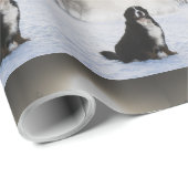bernischer Berghund im Schnee Geschenkpapier (Rolleneckpunkt)