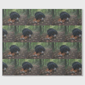 bernischer Berghund im Wald Geschenkpapier (Flach)