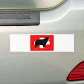 bernischer Berghund-Silhouette auf Fahrust Autoaufkleber (Auf Auto)