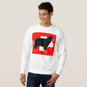 bernischer Berghund-Silhouette auf Fahrust Sweatshirt (Vorne ganz)