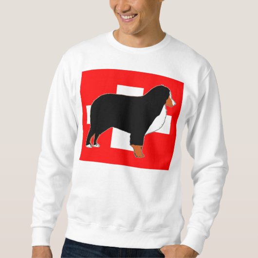 bernischer Berghund-Silhouette auf Fahrust Sweatshirt (Vorderseite)