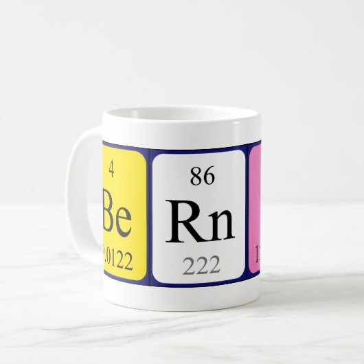 Bernita Periodenname Tasse (Vorderseite Links)