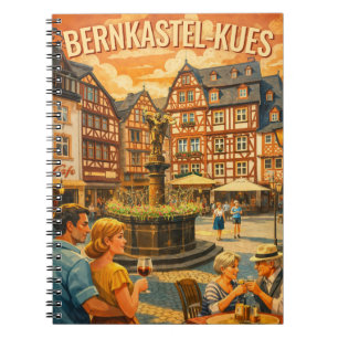 Bernkastel-Kues Deutschland Vintage-Reise Kunst Notizblock
