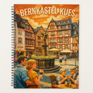 Bernkastel-Kues Deutschland Vintage Reise Kunst Planer