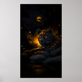 Bernstein-Augen der Nacht Poster