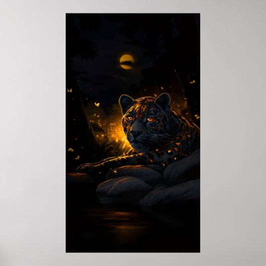 Bernstein-Augen der Nacht Poster (Vorne)