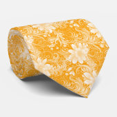 Bernstein-Blumen-Batik Krawatte (Gerollt)