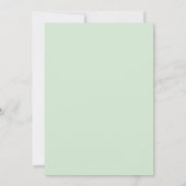 Bernstein-Blüten-Mint-Hochzeit Einladung (Rückseite)