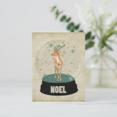 Bernstein Eimer Noel Schneekugel Postkarte (Stehend Vorderseite)