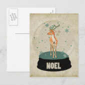 Bernstein Eimer Noel Schneekugel Postkarte (Vorne/Hinten)