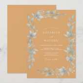 Bernstein-Eis-Blatt-Hochzeit Einladung (Vorne/Hinten)