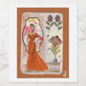 Bernstein Eleganz Weinetikett (Einzelnes Label)