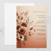 Bernstein-Ethereal-Bloom-Hochzeit Einladung (Vorne/Hinten)