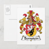 Bernstein Familienwappen Postkarte (Vorne/Hinten)