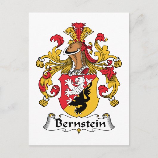 Bernstein Familienwappen Postkarte (Vorderseite)