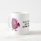 Bernstein - Großäugige gefiederte Bedrohung  Kaffeetasse (Vorderseite Links)