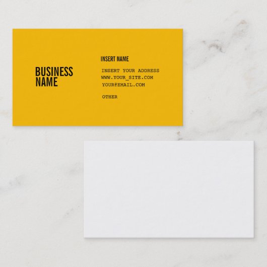 Bernstein mit Spalten kondensierte Schriftart Visitenkarte (Vorne/Hinten)