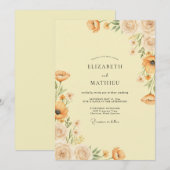 Bernstein-Mohn-Wiesen-Hochzeit Einladung (Vorne/Hinten)
