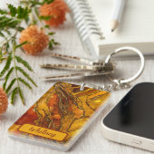 Bernstein und Gold Inspiriert Schlüsselanhänger (0 (Vorderseite rechts)