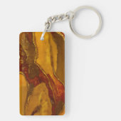 Bernstein und Gold Inspiriert Schlüsselanhänger (0 (Rückseite)